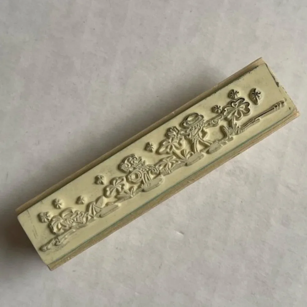 St Patricks Wooden Rubber Stamp Shamrock Scrapbooking Arts‎ Holiday Stamping